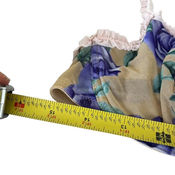 Dolce & Gabbana Floral Bra in Purple and Cream - Picture 9 of 10